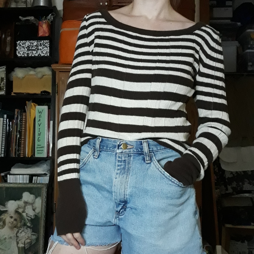Y2K Mudd Cotton Striped Sweater